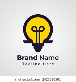 Omega Bulb Logo, simple and elegant combination of omega symbol and bulb