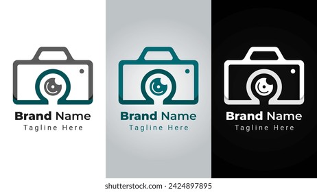 Omega Camera Logo, combination of the camera and omega logo. Can be used for photography or property business