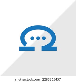 Omega Chat combination style logo