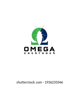 Omega Cockroach Logo Design Vector
