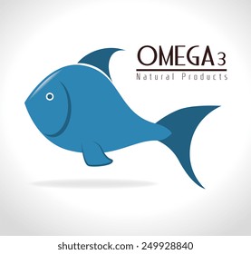 Omega design over white background, vector illustration.