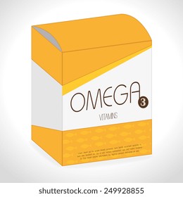 Omega design over white background, vector illustration.