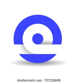 Omega Flat Logo. Material Style.