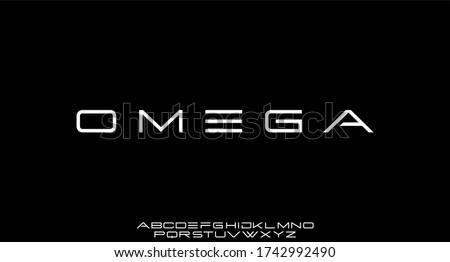 omega futuristic modern font sporty typeface