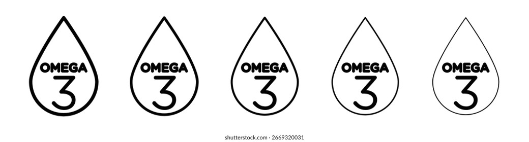 Omega icon for mobile concept and web design.