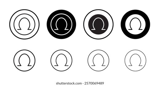 omega icon Outline vector for web ui