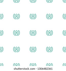 omega icon pattern seamless white background. Editable outline omega icon. omega icon pattern for web and mobile.