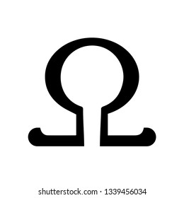 Omega icon. Script sign