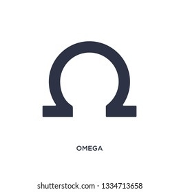 omega icon. Simple element illustration from greece concept. omega editable symbol design on white background. Can be use for web and mobile.