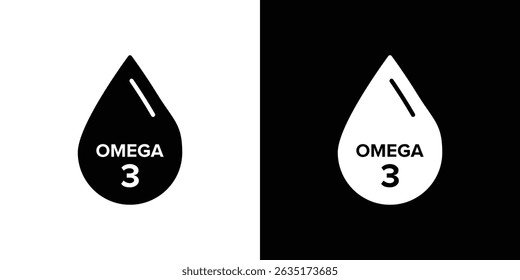 Omega icon in solid flat trendy design style.