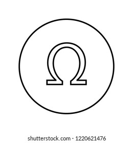 Omega icon. Vector Illustration