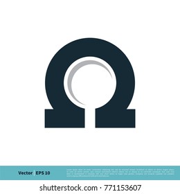 Omega Icon Vector Logo Template Illustration Design. Vector EPS 10.
