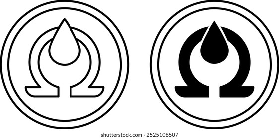 Etiquetas Omega. Iconos de vector blanco y negro. Ácidos grasos naturales. Aceite de pescado. Propiedades de la comida de gato. Etiqueta engomada del empaquetado de alimentos