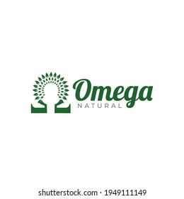 olive leaf design black omega