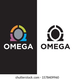 Omega Logo Modern Vector Icon