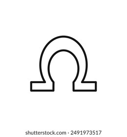 omega logo sign vector outline