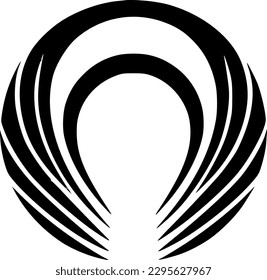 Omega - Minimalist and Flat Logo - Vector illustration