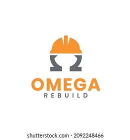 Omega Rebuild Logo Design Concept Free Template