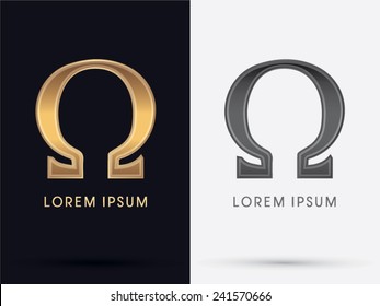 Omega sign, logo, symbol, icon, graphic, vector.