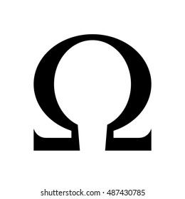 Omega sign, vector design