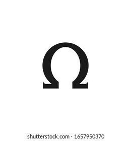 Omega sign vector royalty free