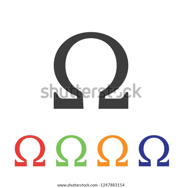 Omega Symbol Various Colors Vector Image Stock Vector Royalty