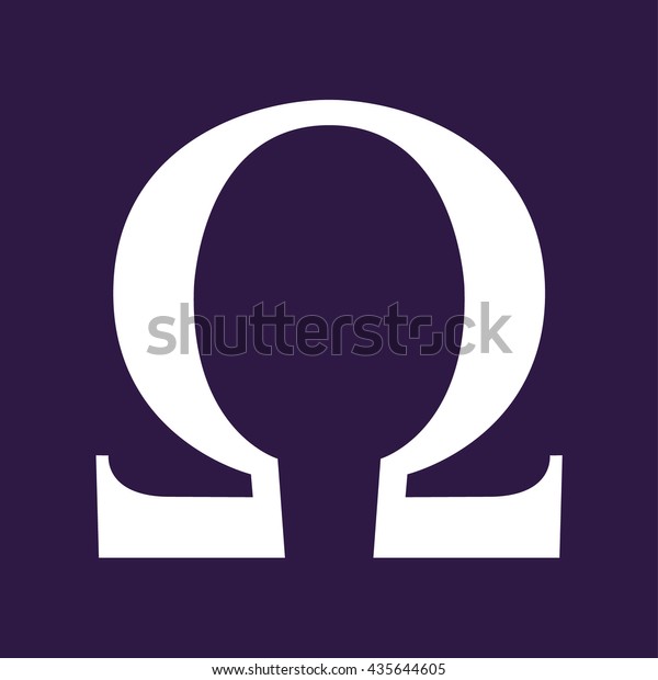 Omega Symbol Vector Illustration Stock Vector Royalty Free 435644605