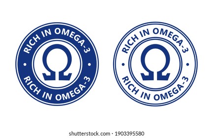 Omega-3 design logo template illustration