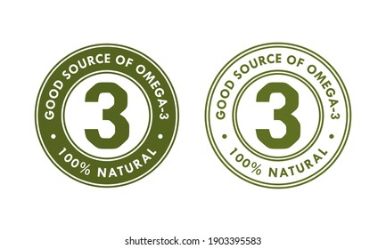 Omega-3 design logo template illustration