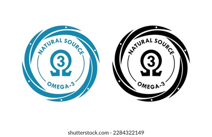 Omega-3 design logo template illustration