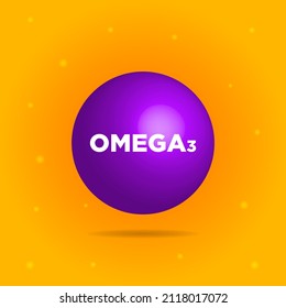 Omega3 Icon. Vector illustration. EPS10