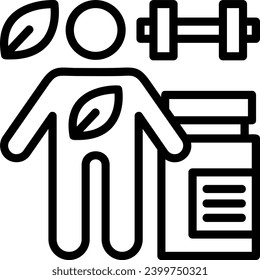 Omega-3 Vector Linear Icon Design