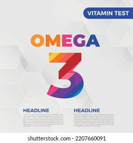 Icono de vitamina Omega3 Ilustración vectorial omega de pescado de aceite
