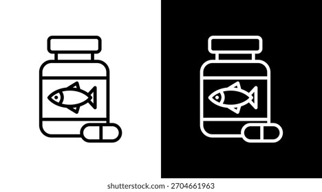 Omega-3 Diseño de conjunto de iconos blancos