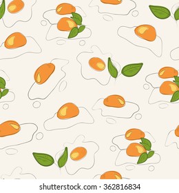 Omelet. Background, wallpaper, texture. Seamless.