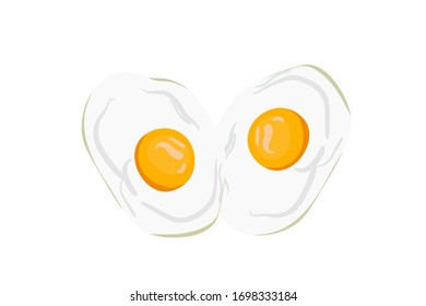 Omelet breakfast with eggs. Vector illustration. Healthy eating food.