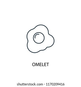 omelet concept line icon. Simple element illustration. omelet concept outline symbol design from Food set. Can be used for web and mobile UI/UX