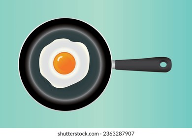 Omelet egg cooking illustration vector 