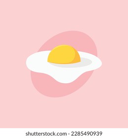 Icono del vector del plato de huevos de Omelet. Gastronomía rápida de aspecto delicioso