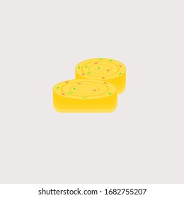 omelet egg food vector icon