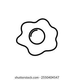 Omelet icon linear logo isolated