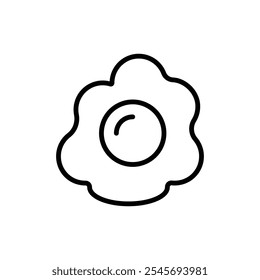 Omelet icon logo sign set vector outline