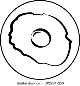 Omelet Icon, Omelette Icon Vector Art Illustration