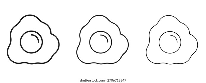 Omelet icon with outline style, vector illustration designs