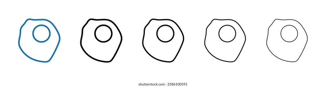Omelet icon Outline vector logo for web ui