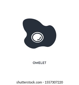 omelet icon. simple element illustration. isolated trendy filled omelet icon on white background. can be used for web, mobile, ui.