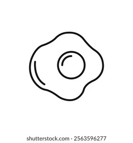 Omelet icon Simple thin line flat symbol