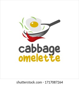 omelet logo design eggs simple modern fun vector for street food restaurant graphic template idea