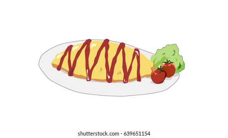 omelet with and salad