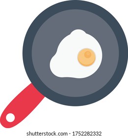 omelet vector flat color icon  